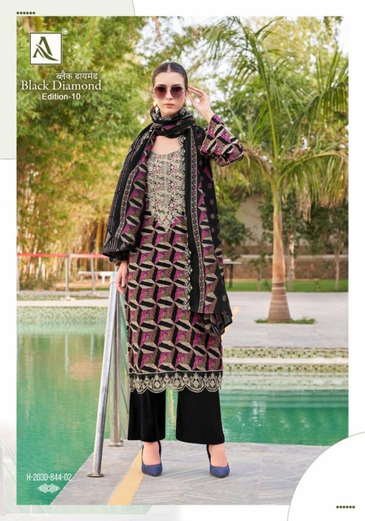 Alok Black Diamond Edition 10 Printed Dress Material