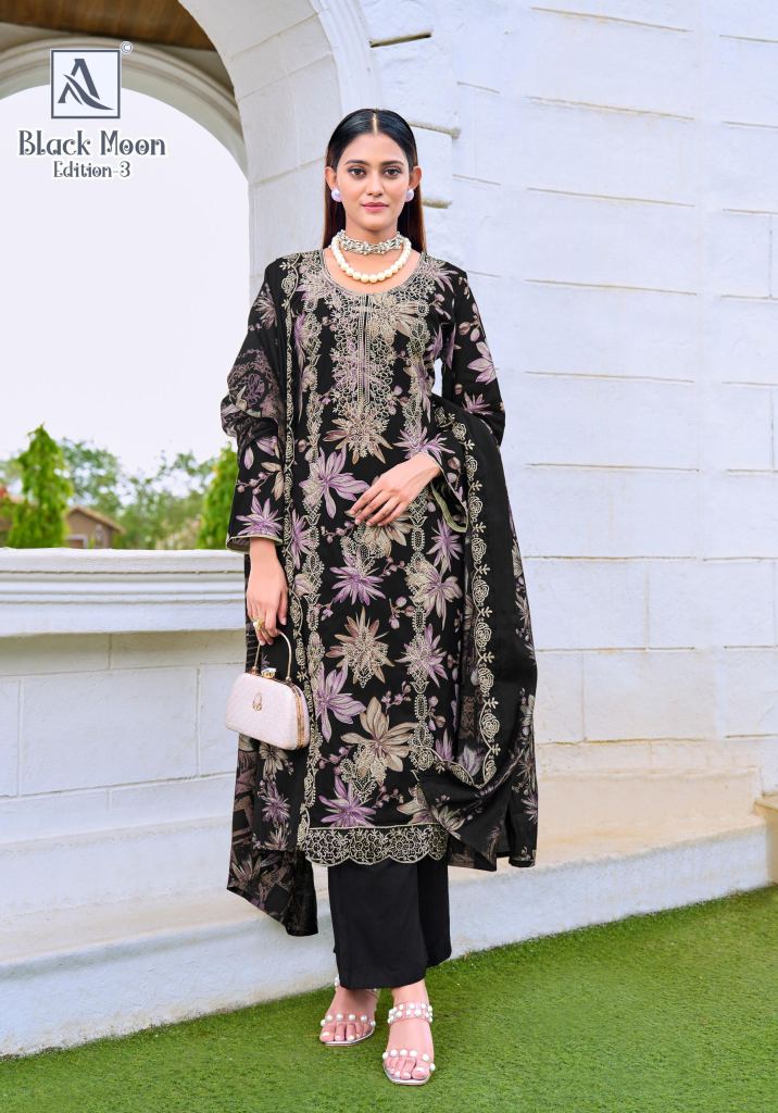Alok Black Moon Edition Vol 03  Discharge Printed Dress Material