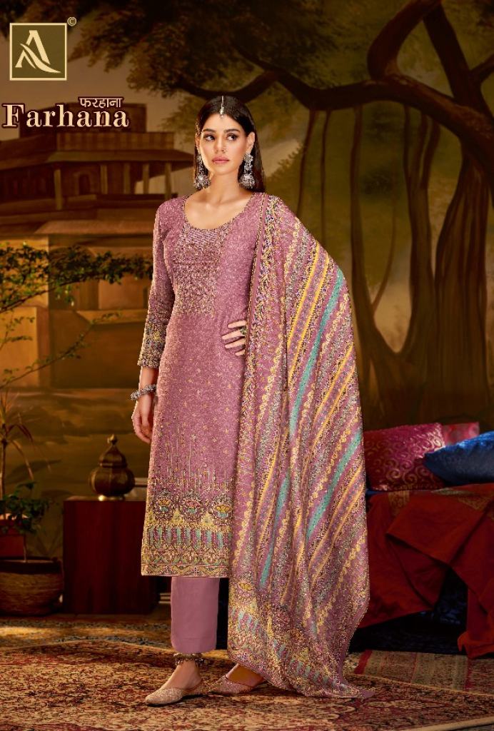 Alok Farhana Wool Pashmina Digital Print Dress Material collection