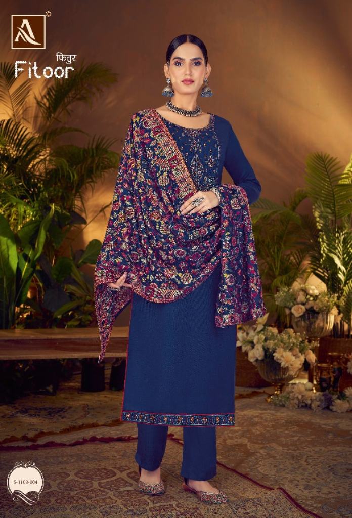 Alok Fitoor Embroidery  Pashmina Winter Dress Material catalog  