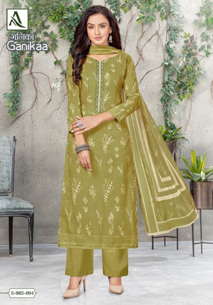 Alok Ganikaa Jam Cotton  Digital Print Designer Dress Material Collection