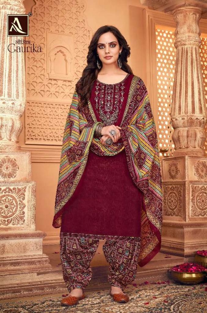 Alok Gaurika Catalog Exclusive Patiyala Dress Materials