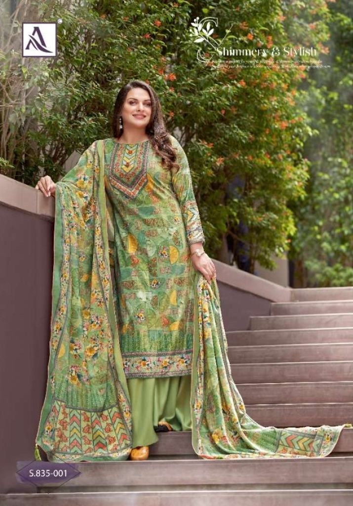 Alok  Gulnar Pure Viscose Velvet Digital Print Dress Material Catalog 