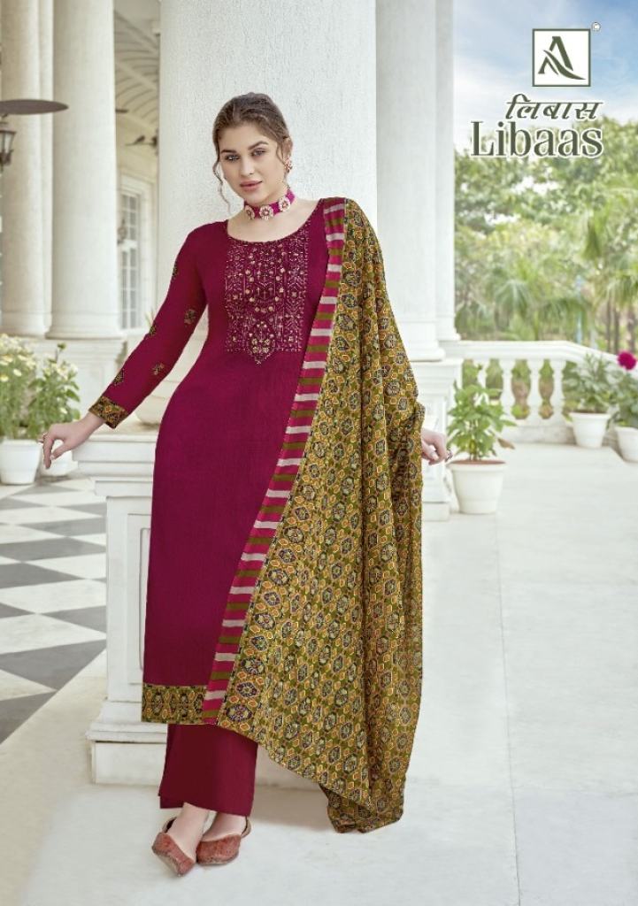 Alok Libaas Catalog Party Wear Pure Jam Cotton Unstitched Dress Materials 