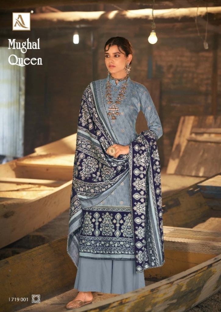 Alok Mughal Queen vol  4 Pure Wool Pashmina Catalog 