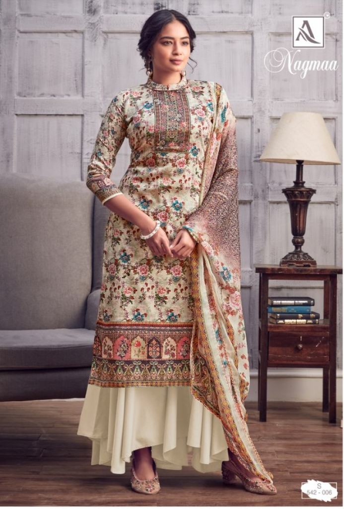 Alok  presents  Nagmaa Designer Dress Material Collection