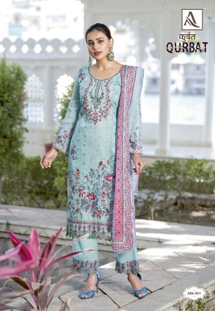 Alok Qurbat Catalog Cotton Embroidery Pakistani Printed Unstitched Dress Materials 