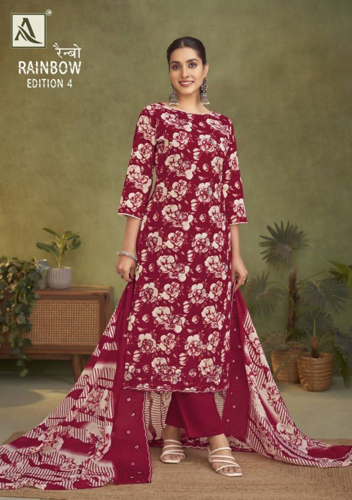 Alok Rainbow Edition 4 Printed Dress Material