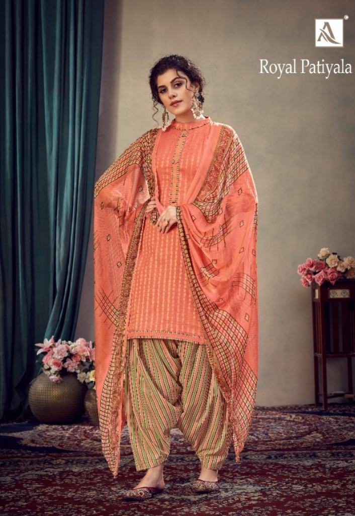 Alok Presents Royal Patiyala Designer Dress Material