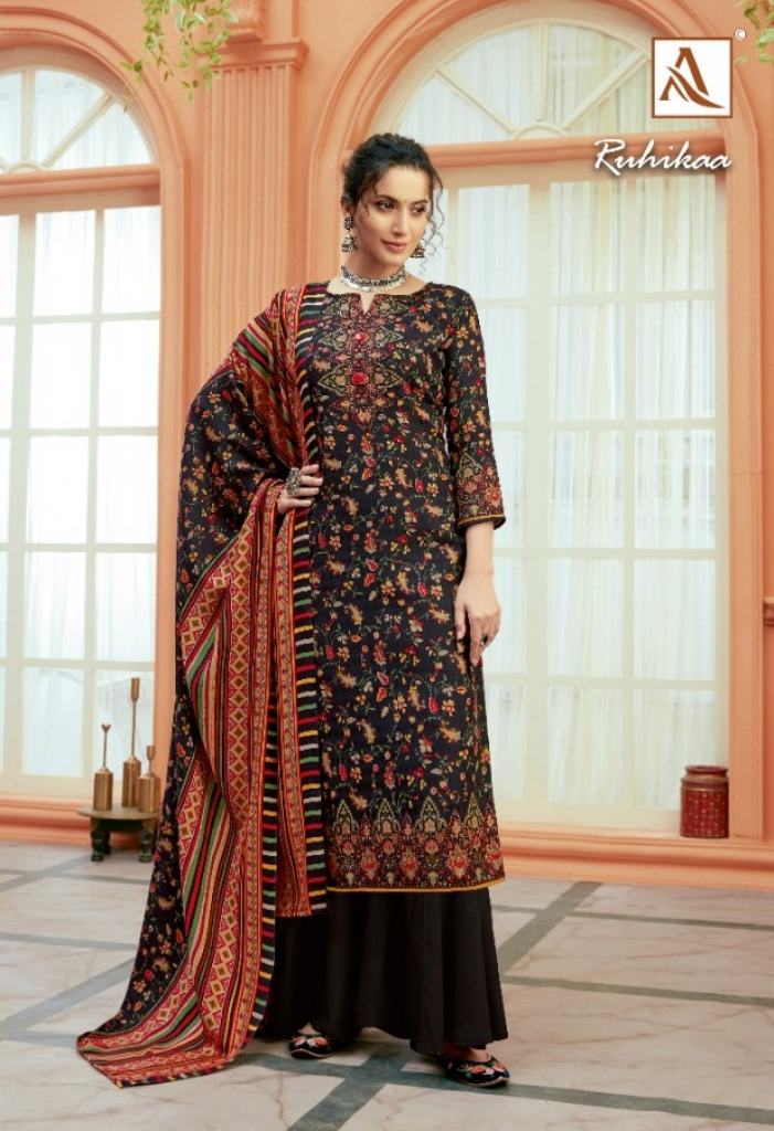 Alok Ruhikaa Pure Wool Pashmina Designer Dress Material catalog 