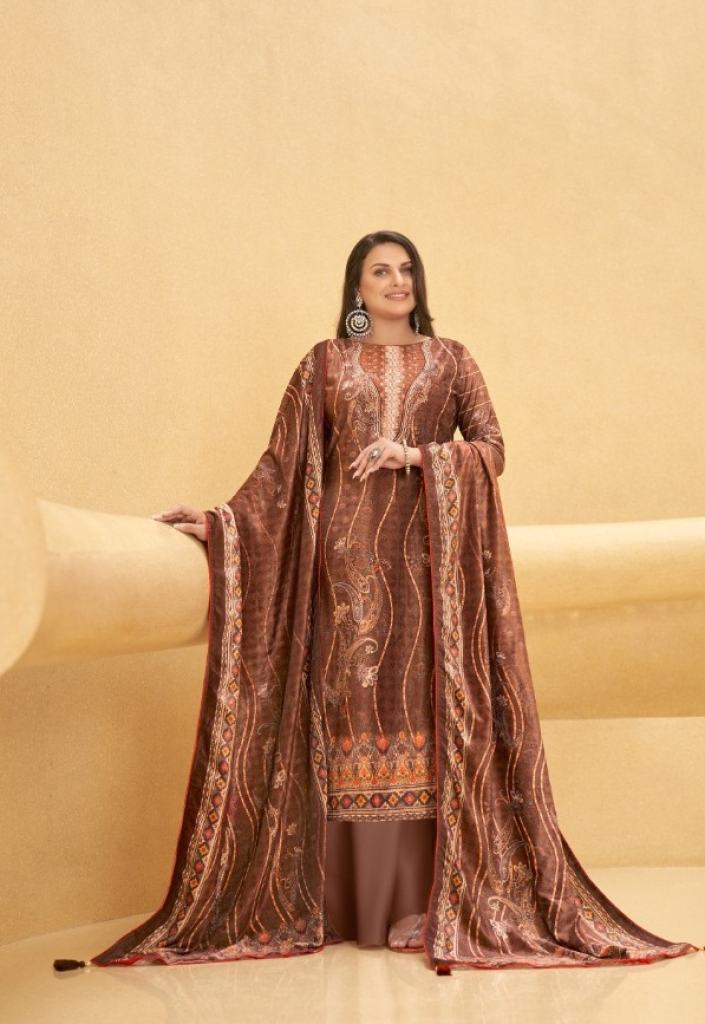 Alok Saaira Designer Viscose Velvet Wear Pashmina Catalog 