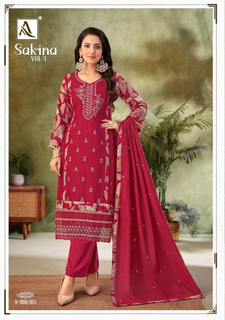 Alok Sakina Vol 4 Embroidered Dress Material