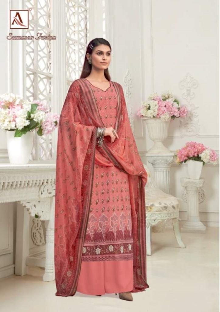 Alok Summer Fusion Digital Cambric Cotton Drees Material catalog