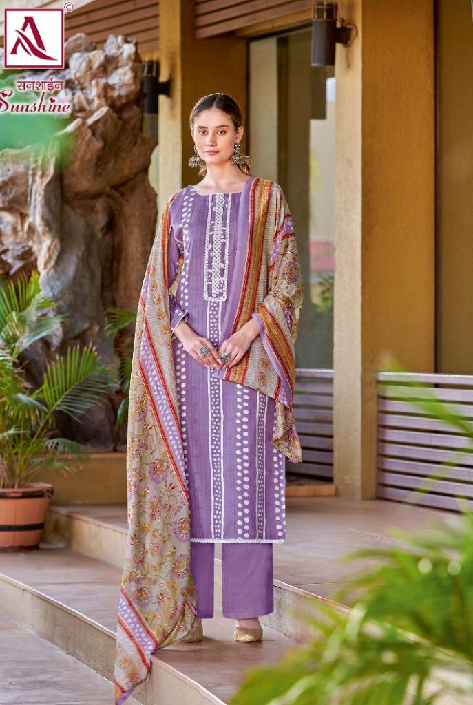 Alok Sunshine Designer Pure Rayon Printed Designer Dress Materials