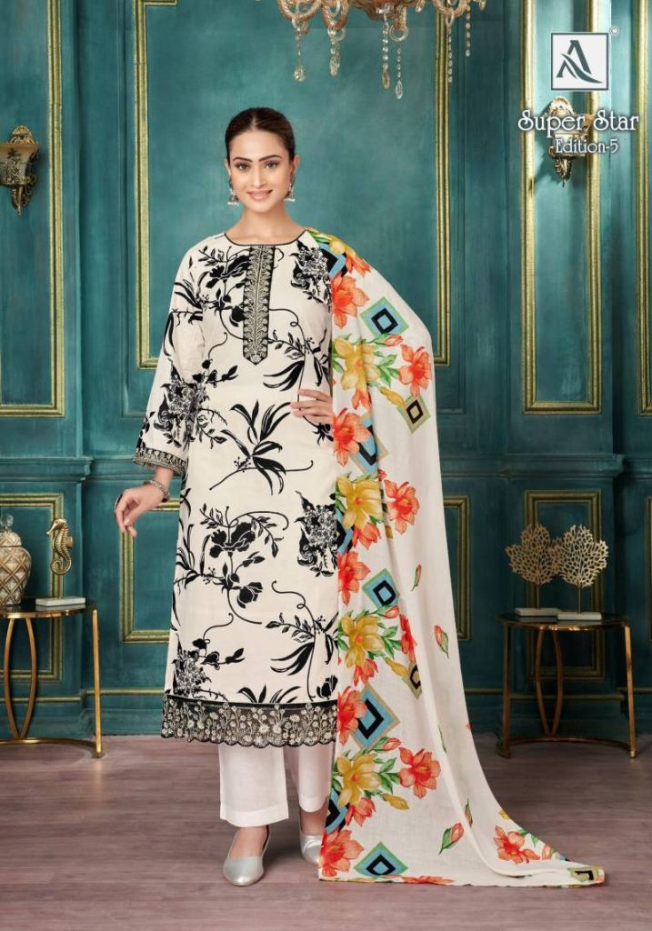 Alok Super Star Edition 5 Printed Dress Material 