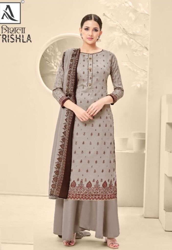 Alok Trishla Jam Cotton Printed Festive Wear Dress Material Collection