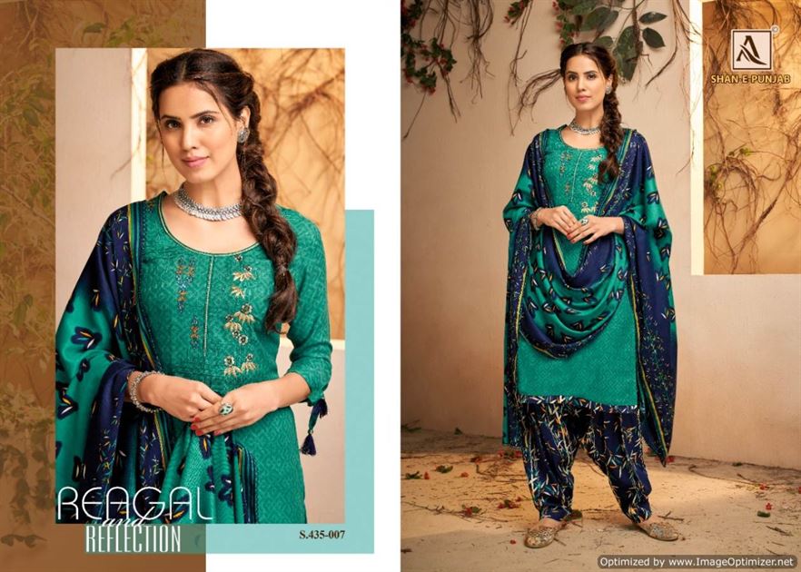 Alok present Shan E Punjab Pure Pashmina Designer Dress Material catalogue