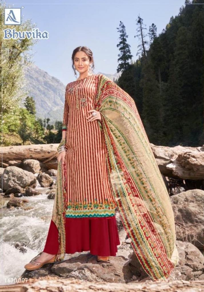 Alok presents  Bhuvika  Designer Dress Material
