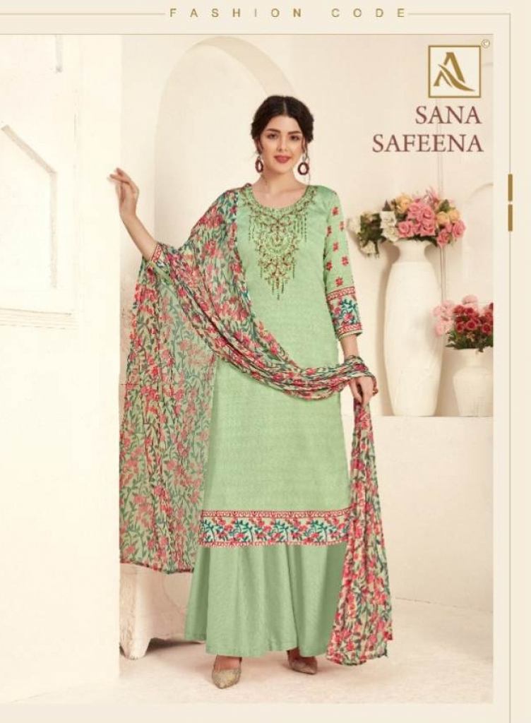 Alok presents  Sana Safeena  Designer Dress Material