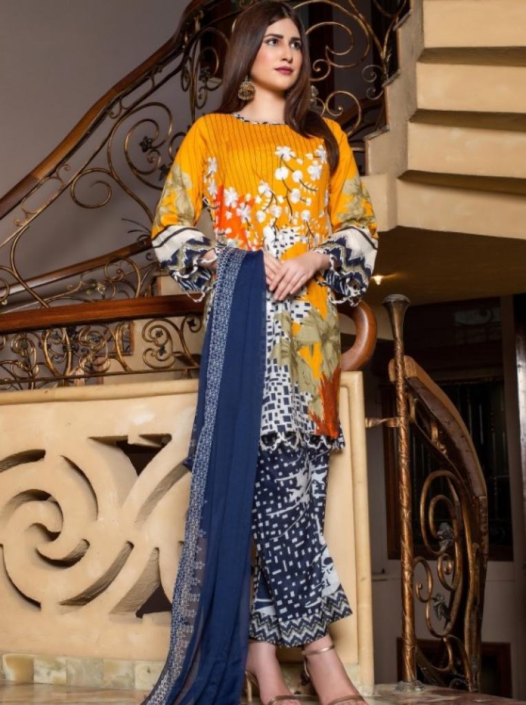 Alsafa presents  Sana Safinaz Karachi Dress Material 