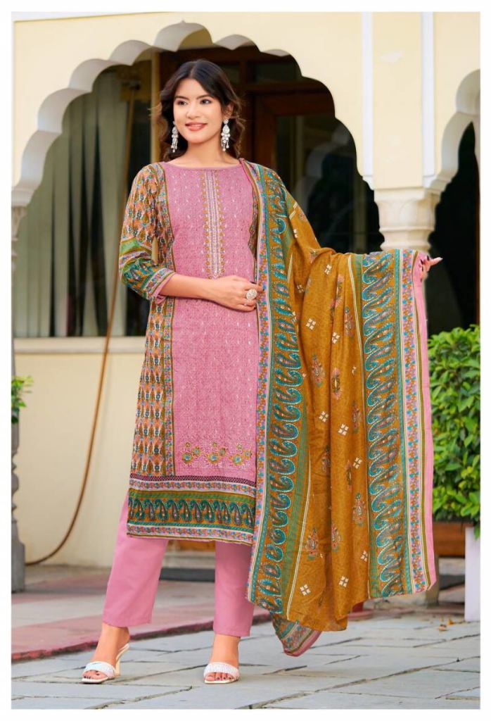 Alzohaib Haseena Chiffon Dupatta Printed Pakistani Suits