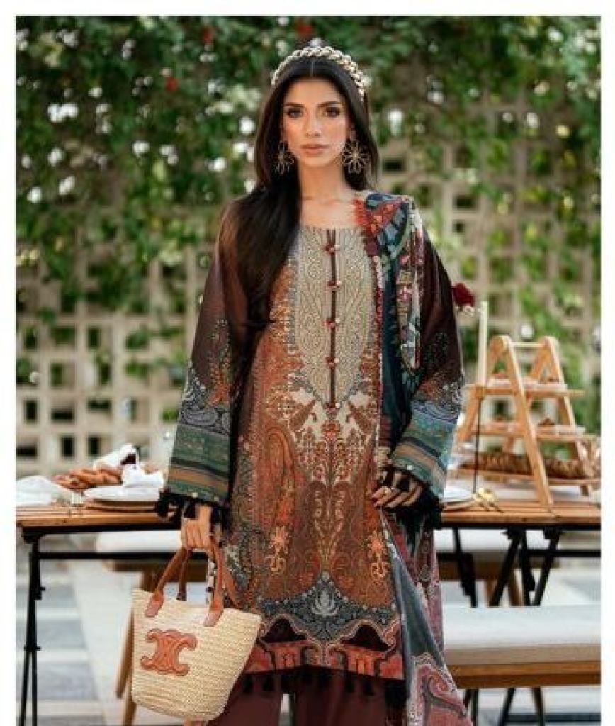 Alzohaib Rahma Vol 2 Chiffon Dupatta Patch Work Pakistani Suit