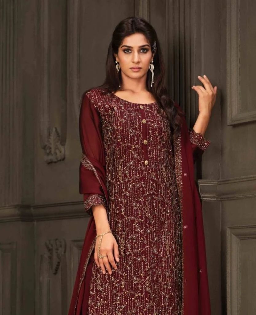 Amazing Vipul Alina Vol 3 Heavy Georgette Work Salwar Suits Material