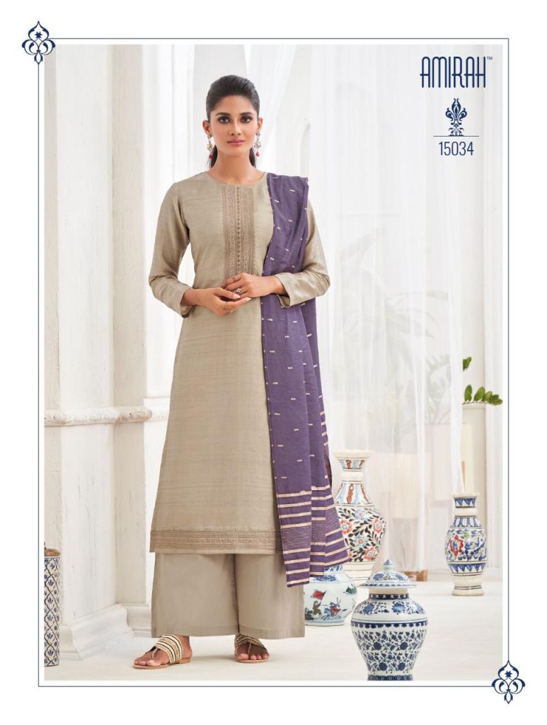 Amirah Arya catalog Tusser Silk Heavy Salwar Suit 