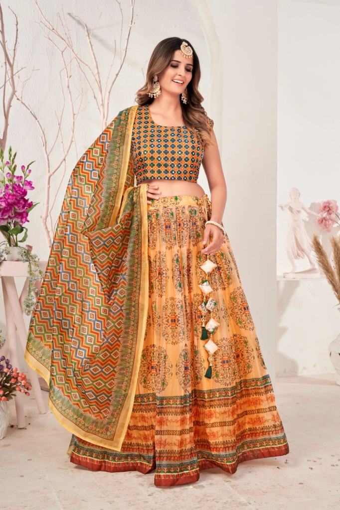 Amoha Trendz C10568 Designer Organza Lehenga Collection