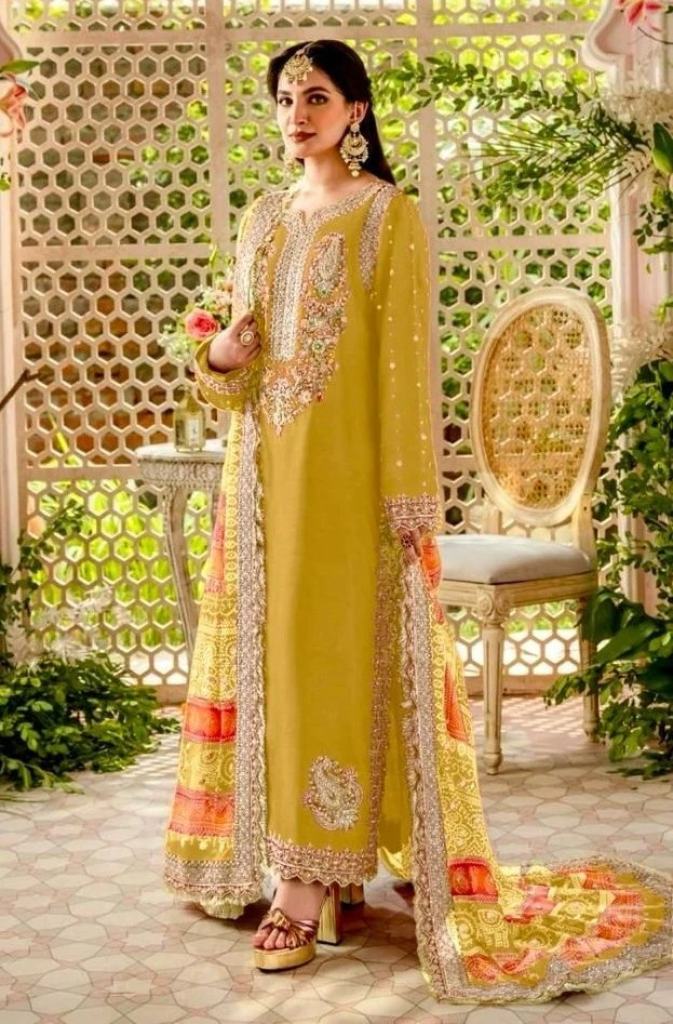 Anamsa 263 A To D Pure Georgette Embroidery Pakistani Suits