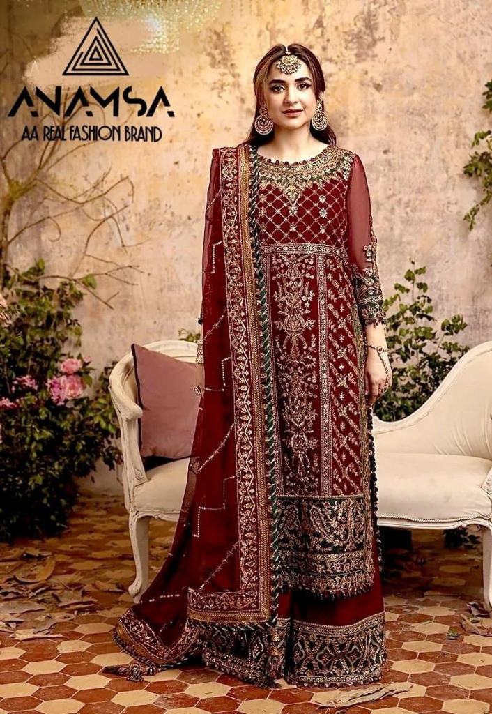 Anamsa 288 Pure Faux Georgette Pakistani Salwar Kameez