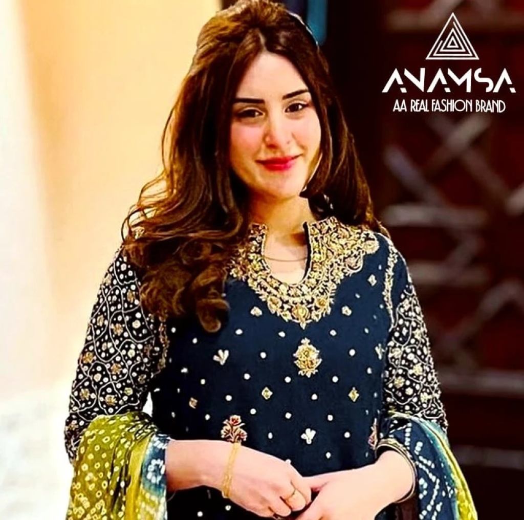 Anamsa 427 Dark Blue Georgette Designer Pakistani Salwar Suit 