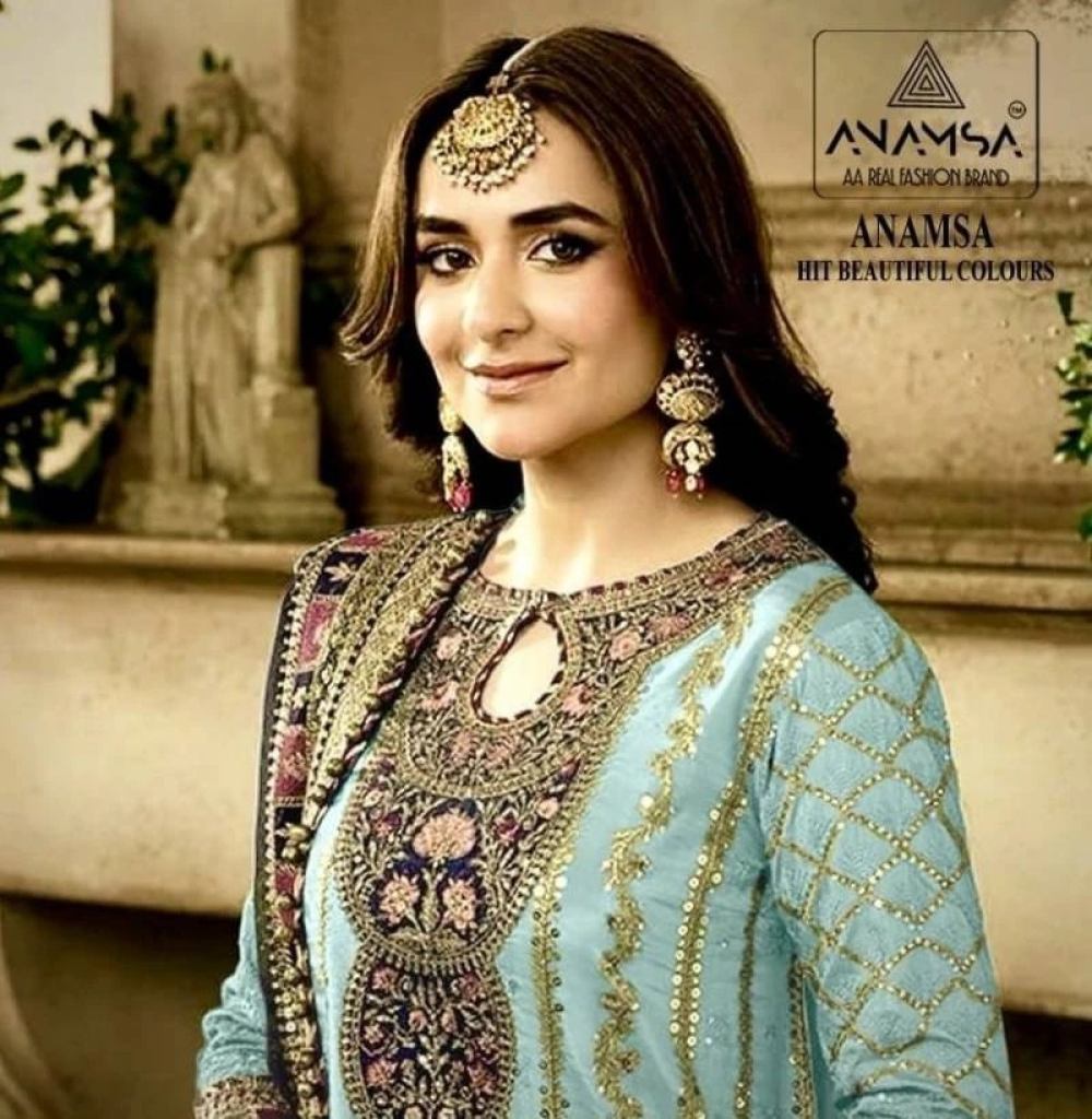 Anamsa 429 A To D Georgette Embroidery Pakistani Salwar Suit 
