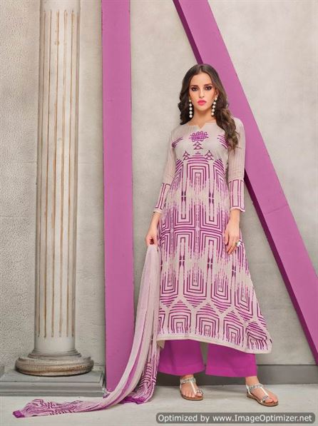 Lerissa : Angroop Cotton Dress Materials 