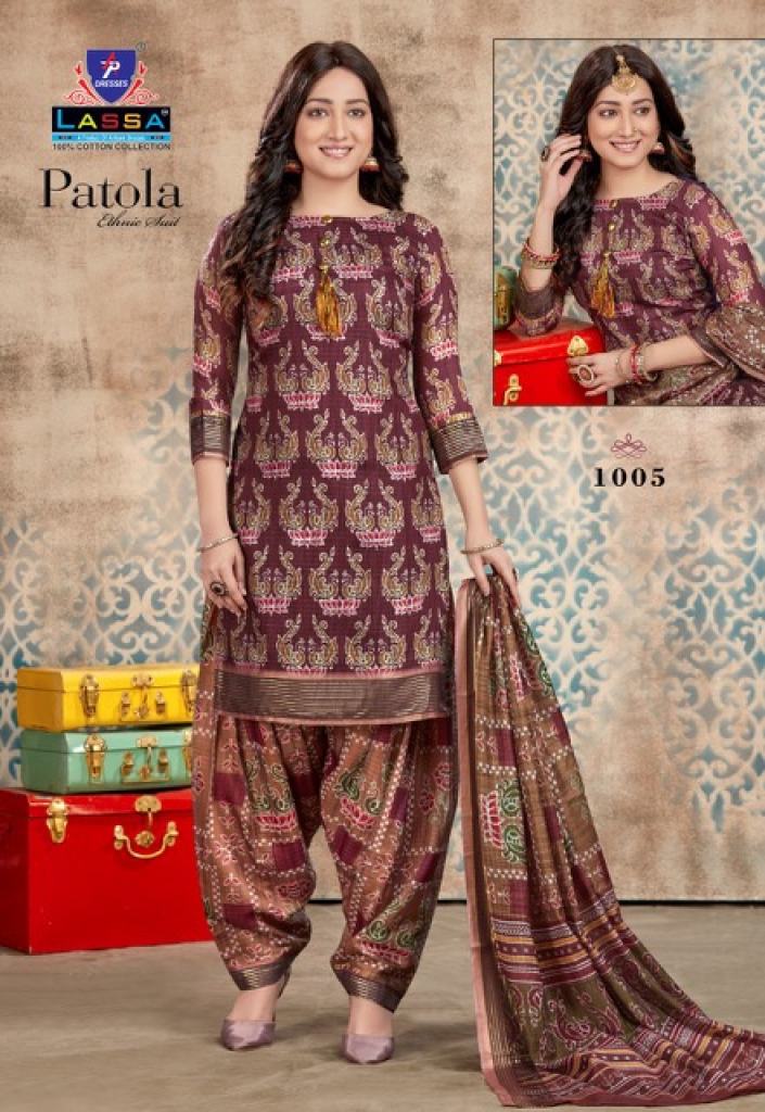 Ap Lassa Patola Ethnic Suit vol 1 cotton Printed Dress Material