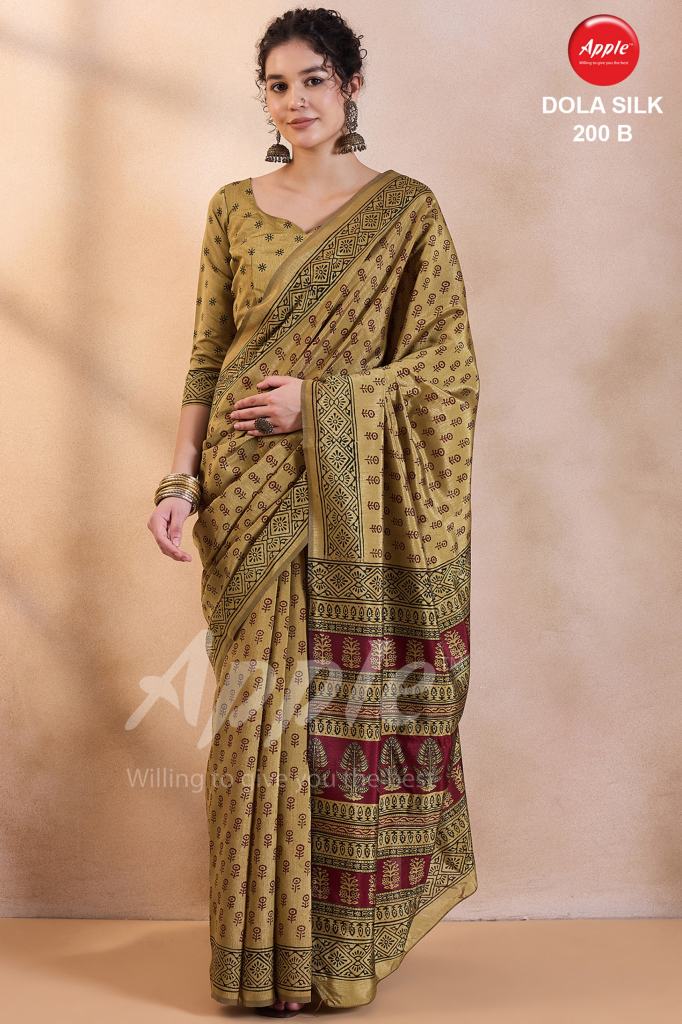 Apple Dola Silk 200  Saree 