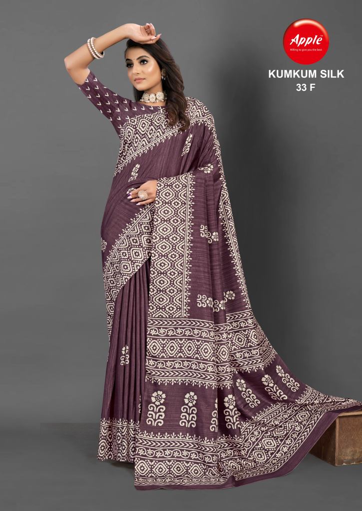 Apple Kumkum 33 Saree