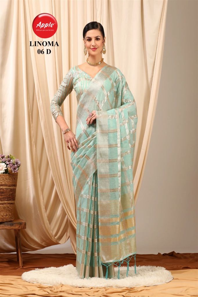 Apple Linoma 06  Linen Designer Festival Wear Saree Collection 