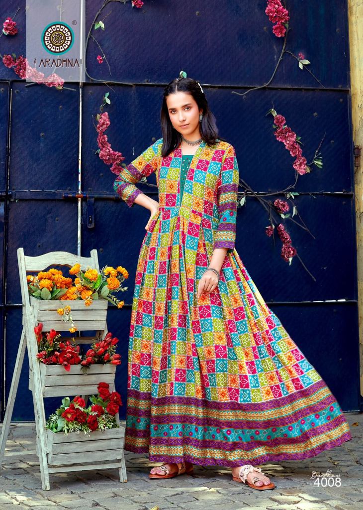 Printed Long Kurti with Palazzos