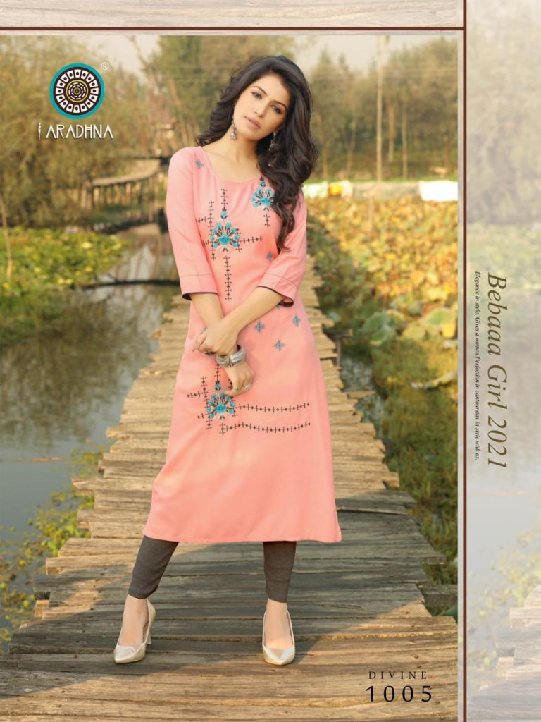 Aradhna Divine 1 Heavy Rayon Casual Wear Kurti Collection