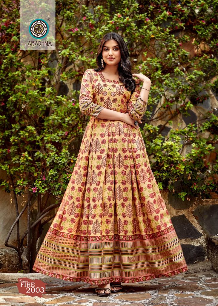 Aradhna Fashion Fire Vol 2 Party Wear Long Anarkali Kurti Collection