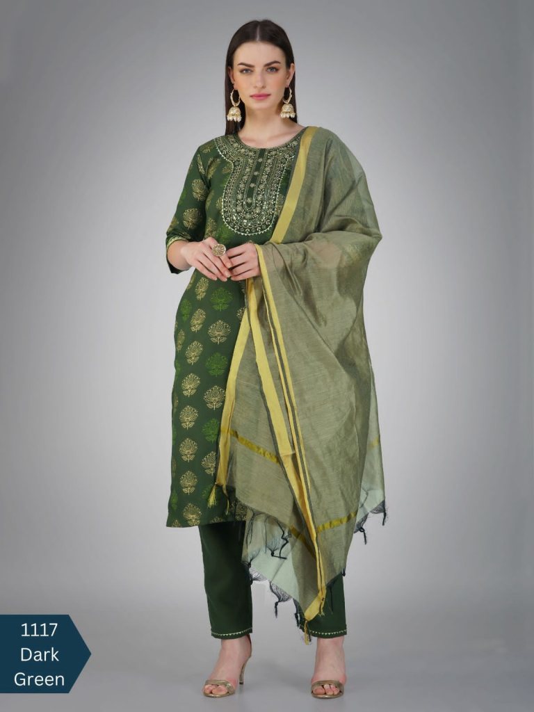 Aradhna Low Range Cotton Kurti Pant Dupatta 