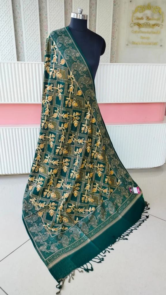 Arrival of Exclusive 2 Embroidered Wool Fancy Shawls