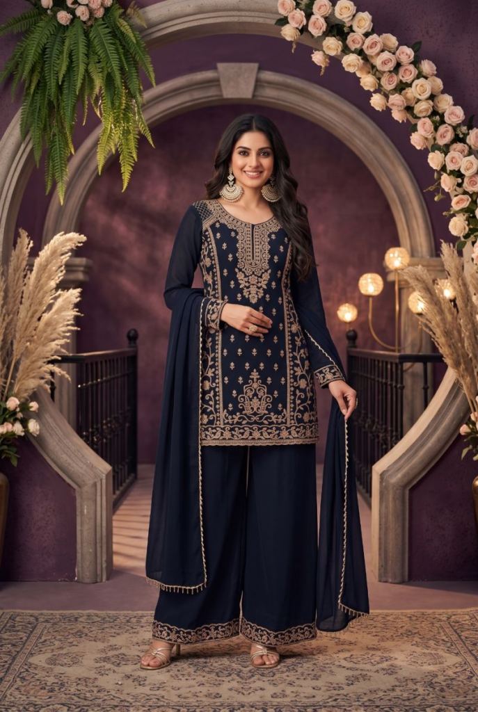 Aurelia Chinon Beads Work Salwar Kameez
