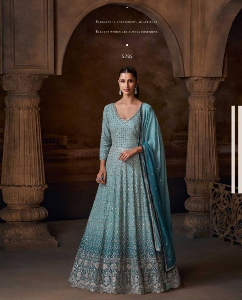 Avni Super Hit 5784 To 5786 Designer Gown With Dupatta