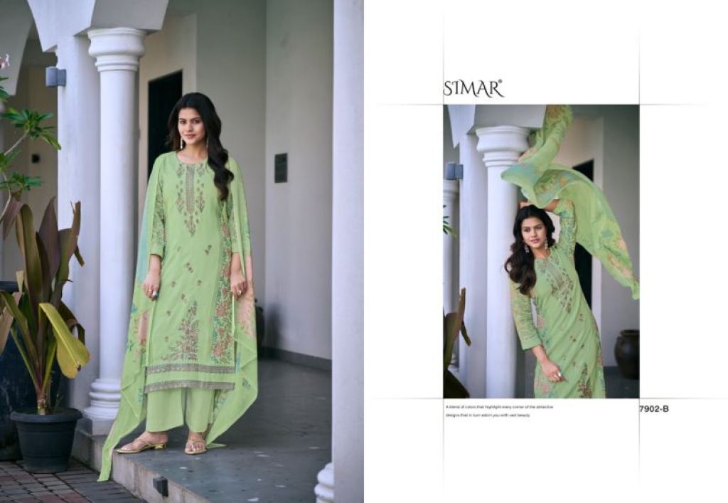 Azelia Glossy simar Minaaz  Viscose Muslin Elegance
