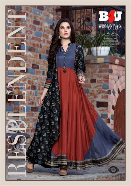 B4U Designer Kurti By RAAGA 1028 TO 1034 New Designs - ashdesigners.in