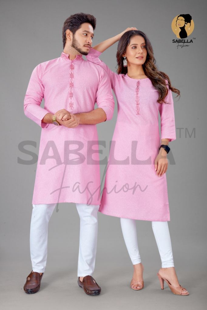 Baby Pink  Couple Combo Buy Kurtis & Kurta  Couple Trendy Stylish combo collection