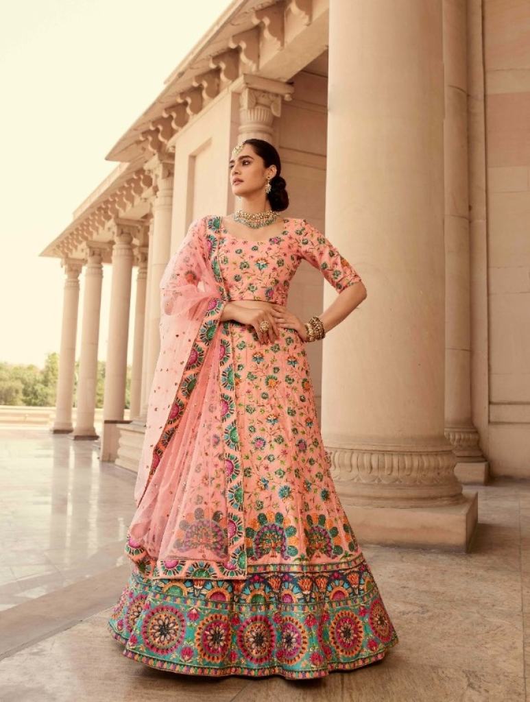 Baby Pink Exclusive Bridal Embroidered Semi-Stitched Lehenga Choli Collection