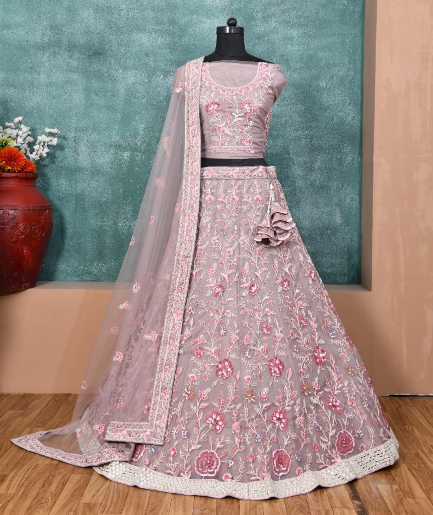 Buy Baby pink Net Sequence Work Latest Designer Lehenga Choli ...